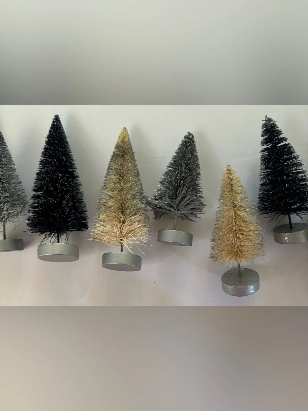 Threshold mini bottle brush Christmas trees NEW NWT 12 total